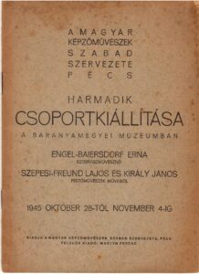 1945. október 3. Magyar képzőművészek szabad szervezete. A 291. Csorba blog melléklete