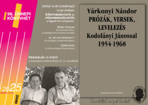 A 339. Csorba blog melléklete. Meghívó Várkonyi Nándor kötetének ünnepi könyvheti bemutatójára.