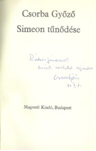 Simeon tűnődése: Csorba kötetajánlója Rákos Jánosnak. A 342. Csorba blog melléklete