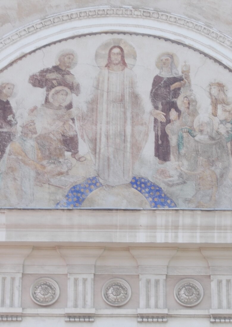 A 378. Csorba blog melléklete. Gebauer Ernő Freskója a pécsi Ferencesek temploma külső falán (1926)