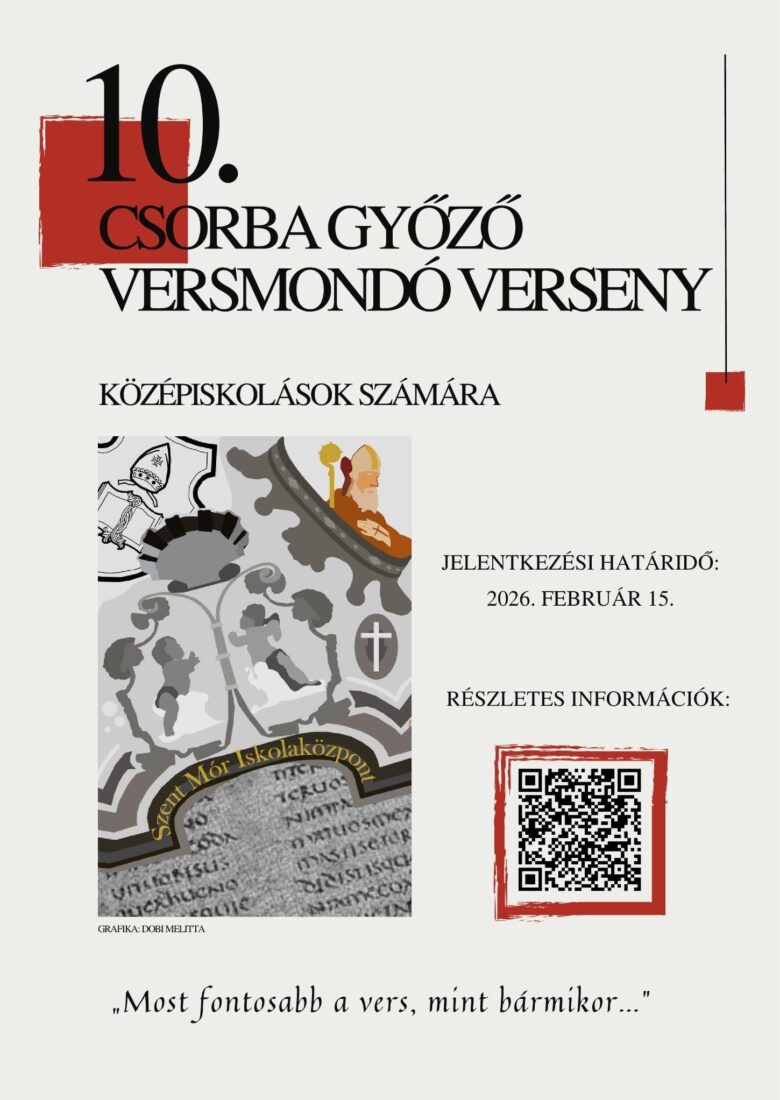 A 2026. évi Csorba versmondó verseny hirdetménye. A 382. Csorba blog melléklete