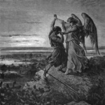 Jákob harca az angyallal. A 409. Csorba blog melléklete. Paul Gustave Doré: Jákob tusakodása az angyallal (1855)